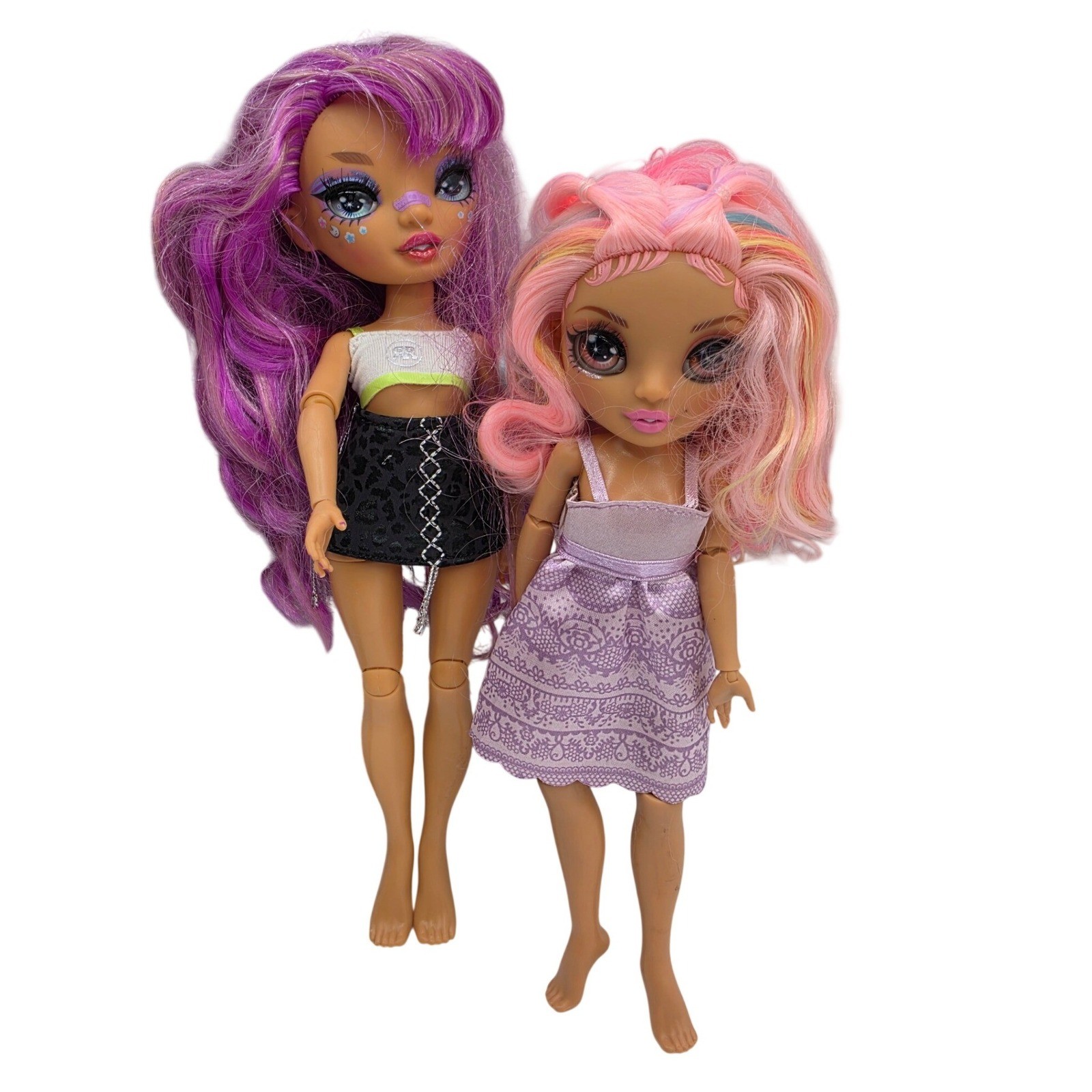 Purple Hair Pink Hair Lot Of Two Toy For Kids / Ll