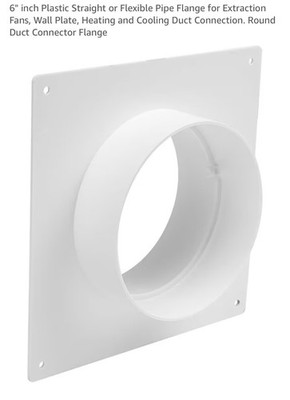 6'' inch Plastic Straight or Flexible Pipe Flange for Extraction Fans,