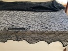 Halloween Black Spider Web Lace Tablecloth Approx. 60" x90" Scalloped edges. NEW