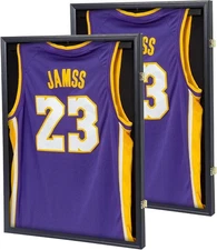 Jersey Frame Display Case, Large Lockable Shadow Box Sports Baseball Basketball