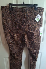 NWT Time And Tru Womens Pull On Jegging Pants Size XXL Khaki  High Rise Stretch