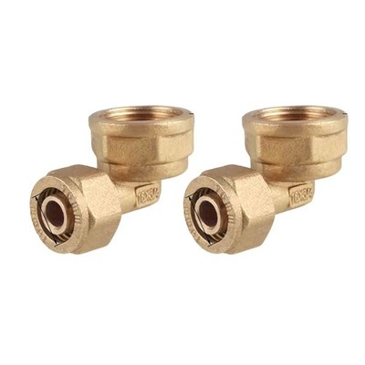 Aluminum Plastic Pipe Connectors with 12mm Inner 16mm Outer Diameter 2pcs