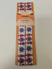 Vintage Trimtex M485 Red White Blue Dutch Girl Boy Heart 1 yard NEW SEALED