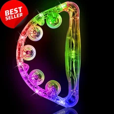 LED Tambourine Light Up Toy for Kids Sensory Autism Gift Party Favor Glow