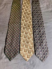 Ermenegildo ZEGNA Three 3 100 Geometric Dots Silk Luxury Ties Made in Italy