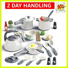 32Pcs Kids Play Kitchen Toys Set, Toddlers Pretend Cooking Playset Acccessori...