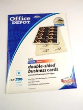 Office Depot Double-sided Business Cards Ivory inkjet/Laser Blank Printing