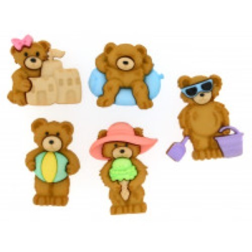 Summer Bears Embellishments by Dress It Up Buttons tm