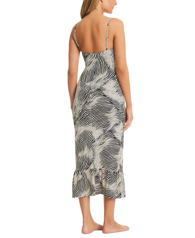 Red Carter女式侧镂空绑带裙(黑色,中号) — 第 2/3 张图片