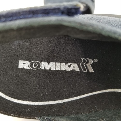 Romika Mokasetta 287 Womens US 11 EU 42 Navy Blue Suede Leather Sandal Germany - Picture 20 of 22