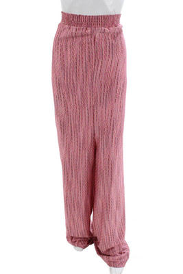 Alexis Womens Pink Geometric Bohemian Polyester Pants Size L