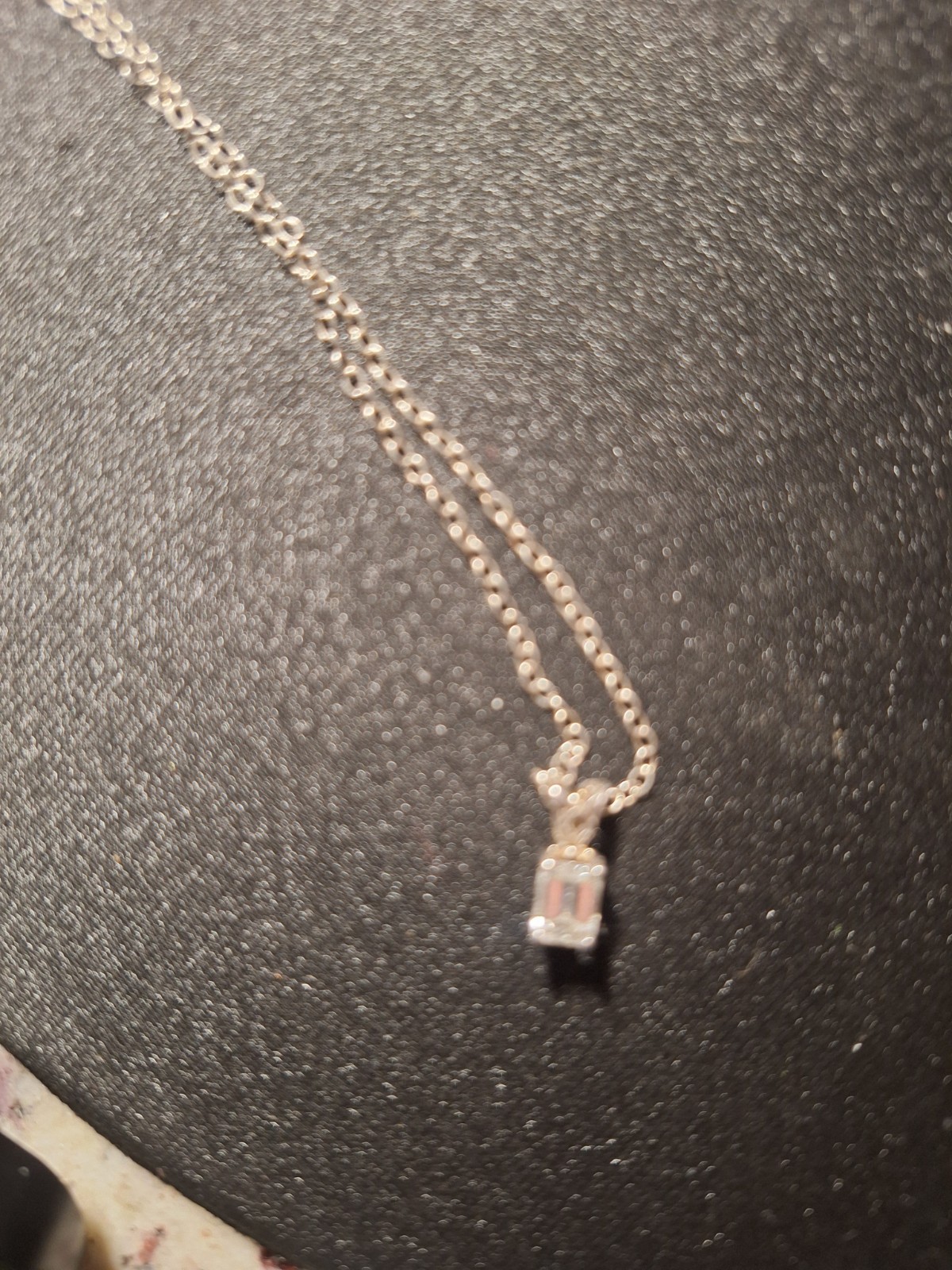 Rectangular Pendant and White diamond - image 3