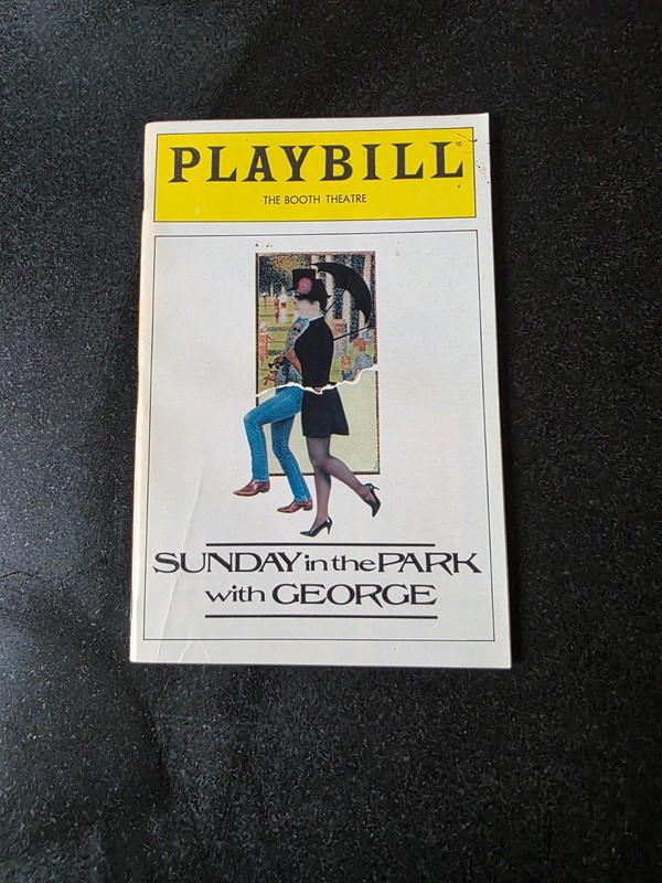 Sunday in the Park with George Playbill w/Harry Groener July 1985
