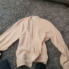 Vintage Lord Jeff Beige Cardigan Sweater