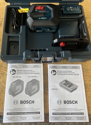 Bosch GLL100-42GL 3.7V Green-Beam Self-Leveling Cross-Line Laser