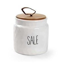 Set 2 barattoli ondulati 14cm per sale e zucchero bianco con tappo in legno
