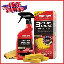 Instant Detailer Clay Bar Kit Mothers California Gold Car Wax Polish Auto Wash
