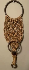 Macrame Towel Holder vintage Hanging Rope with Wood bead