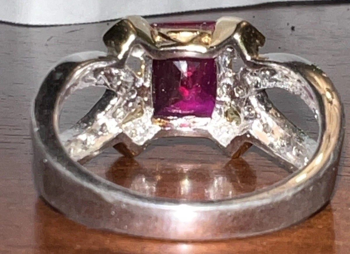 Large Ruby Sapphire Ring - image 8