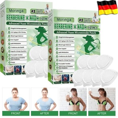 2Box Moringa Berberine | 10-in-1 Advanced- Nano Microneedle Patch   7pcs/box