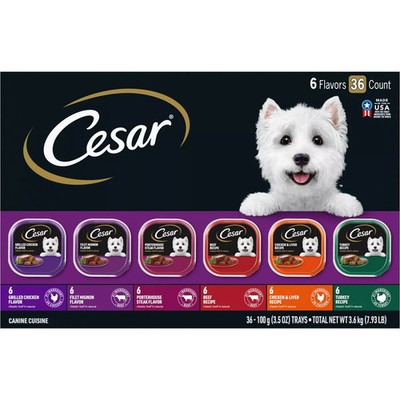 Cesar Classics Adult Wet Dog Food - Loaf Style, 36 Count Pack