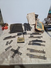 Vtg Tyco Atlas Train Track Lot 71pc Curved Straight Turnouts Transformer Joiners