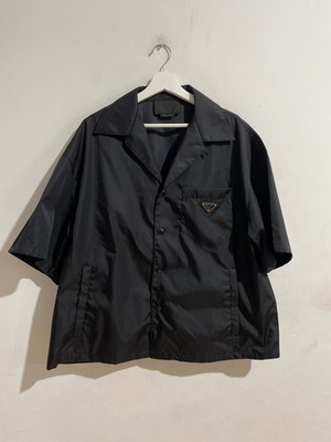 PRADA RE-NYLON SHORT SLEEVED OVERSIZED SHIRT SIZE XL PREOWNED