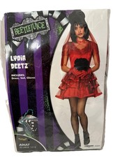 Spirit Halloween Lydia Deetz Red Wedding Dress Costume Beetlejuice Adult Large