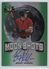 2017 Leaf Valiant Draft Moon Shots Green 27/99 Brent Rooker #MS-BR1 Auto 0s3