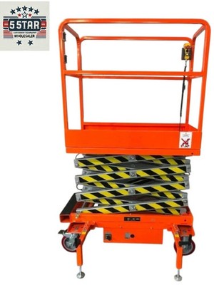Free Shipping New 5 Star 22 Feet Max Lift Electric Scissor Lift Man Lift