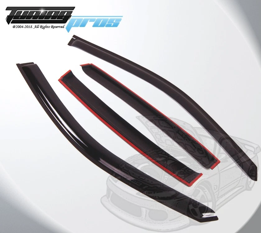 For Buick Park Avenue 1997-2005 Smoke Window Rain Guards Visor 4pcs Set - Image 3 of 3