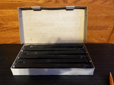 Five Vintage Party Light Square Taper, Candles, Black, Unscented, Unused