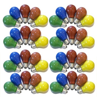 40er Set Glühbirnen farbig 25W E27 Rot Gelb Grün Blau Orange bunt Glühlampen
