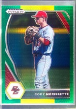 2021 Prizm Draft Picks Cody Morissette Hyper Green & Yellow Prizm #PDP52 Eagles