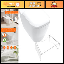 Acrylic Toilet Stool for Adults - Clear Squat Potty Step, 6.5" Pooping Aid, Stro