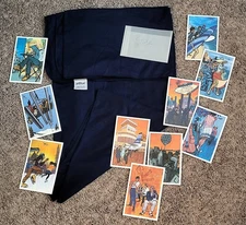 JET BLUE AIRWAYS BLANKET + SET OF 10 JET BLUE DESTINATION ART POSTCARDS