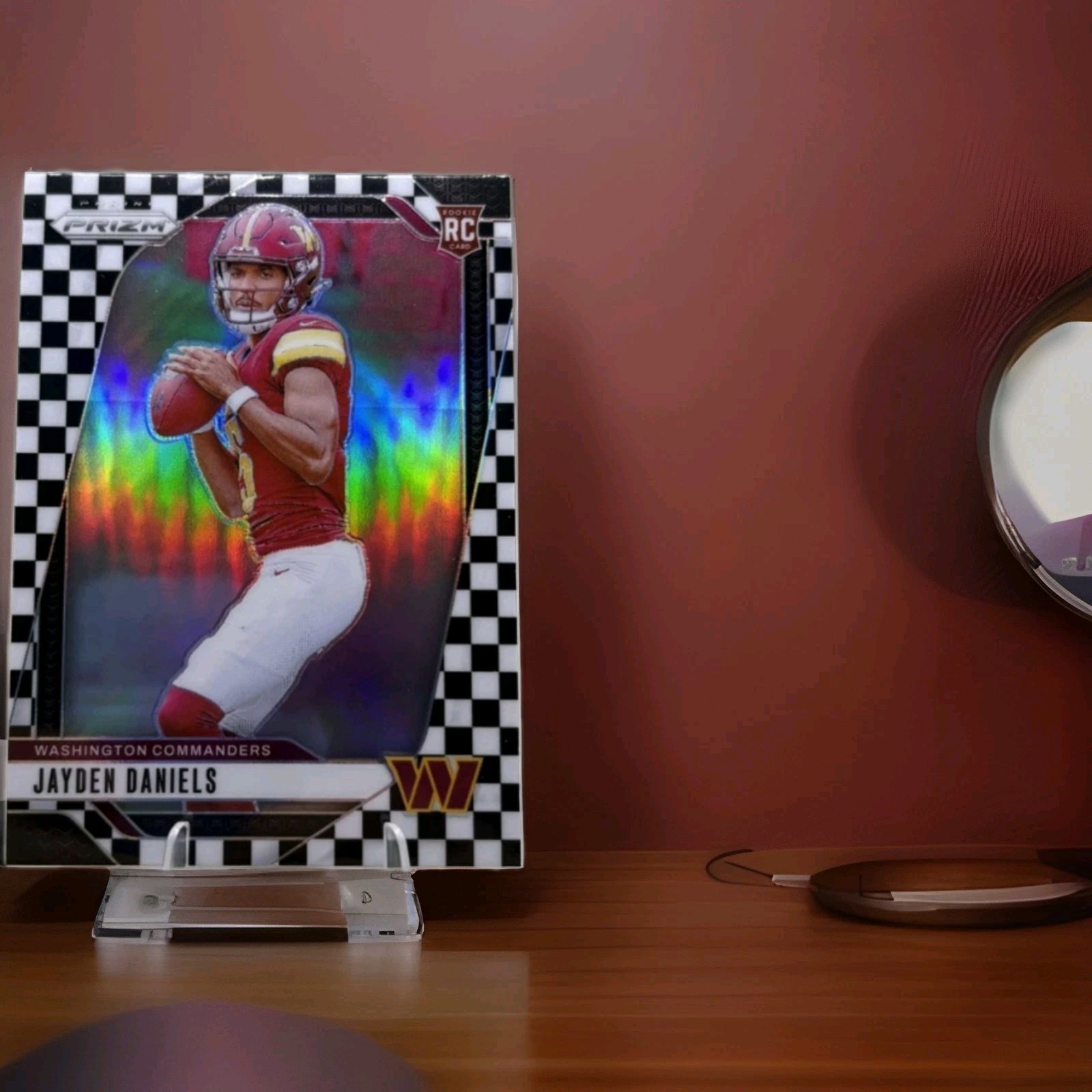 2024 Panini Prizm - Rookies Jayden Daniels #347 Black & White Checker Prizm (RC)