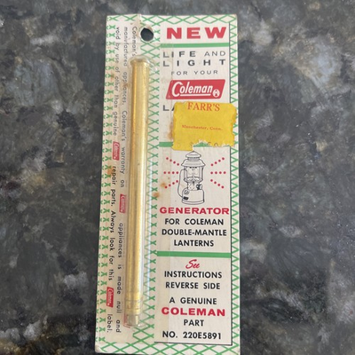 #ad #ad New Old Stock Coleman 220E 5891 Double Mantle Lantern Generator Vintage Part NOS $12.74