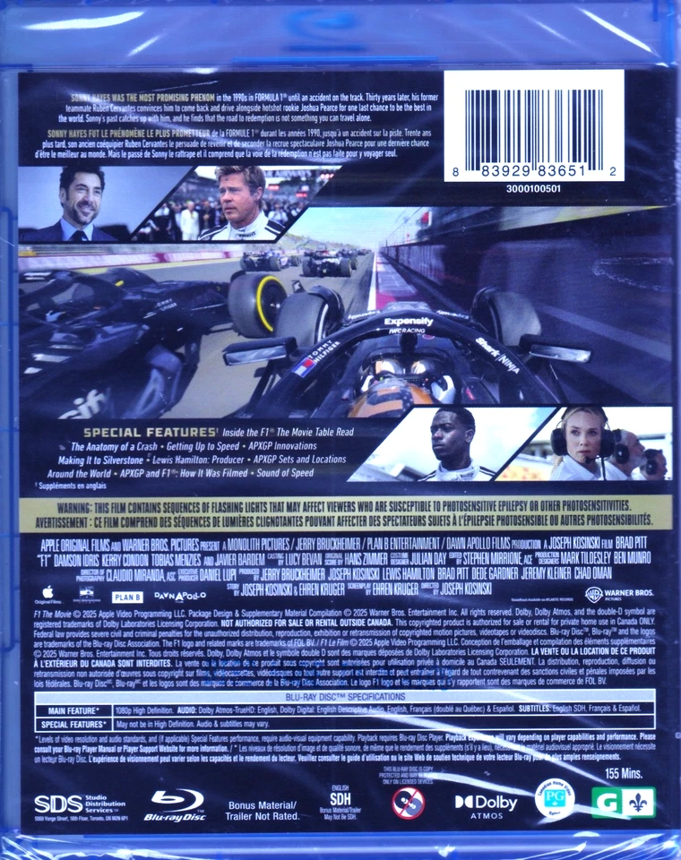 F1 THE MOVIE BLURAY SET with Brad Pitt & Kerry Condon & Lewis Hamilton - Image 2 of 2