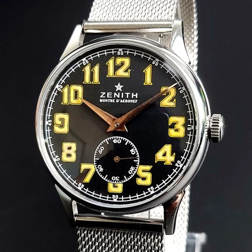 Vintage Marriage Swiss Watch with Zenith Movement Men's Wristwatch Serviced