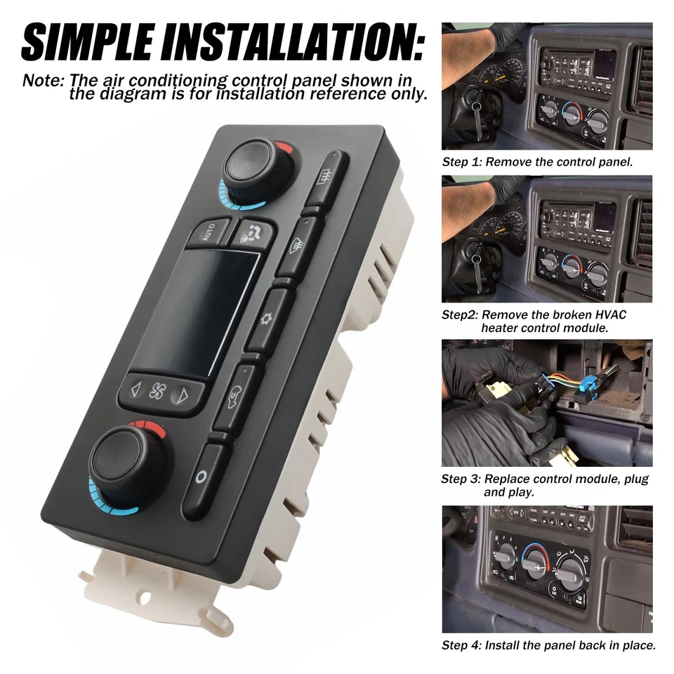 Unidad de control de temperatura climática de aire acondicionado compatible con Cadillac Escalade Oldsmobile Bravada EE. UU. Foto 2 de 4