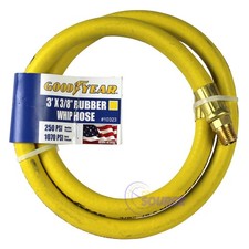 Goodyear Rubber Hose Whip 3 Ft. X 38 In. 250 Psi Air Compressor Lead 10323