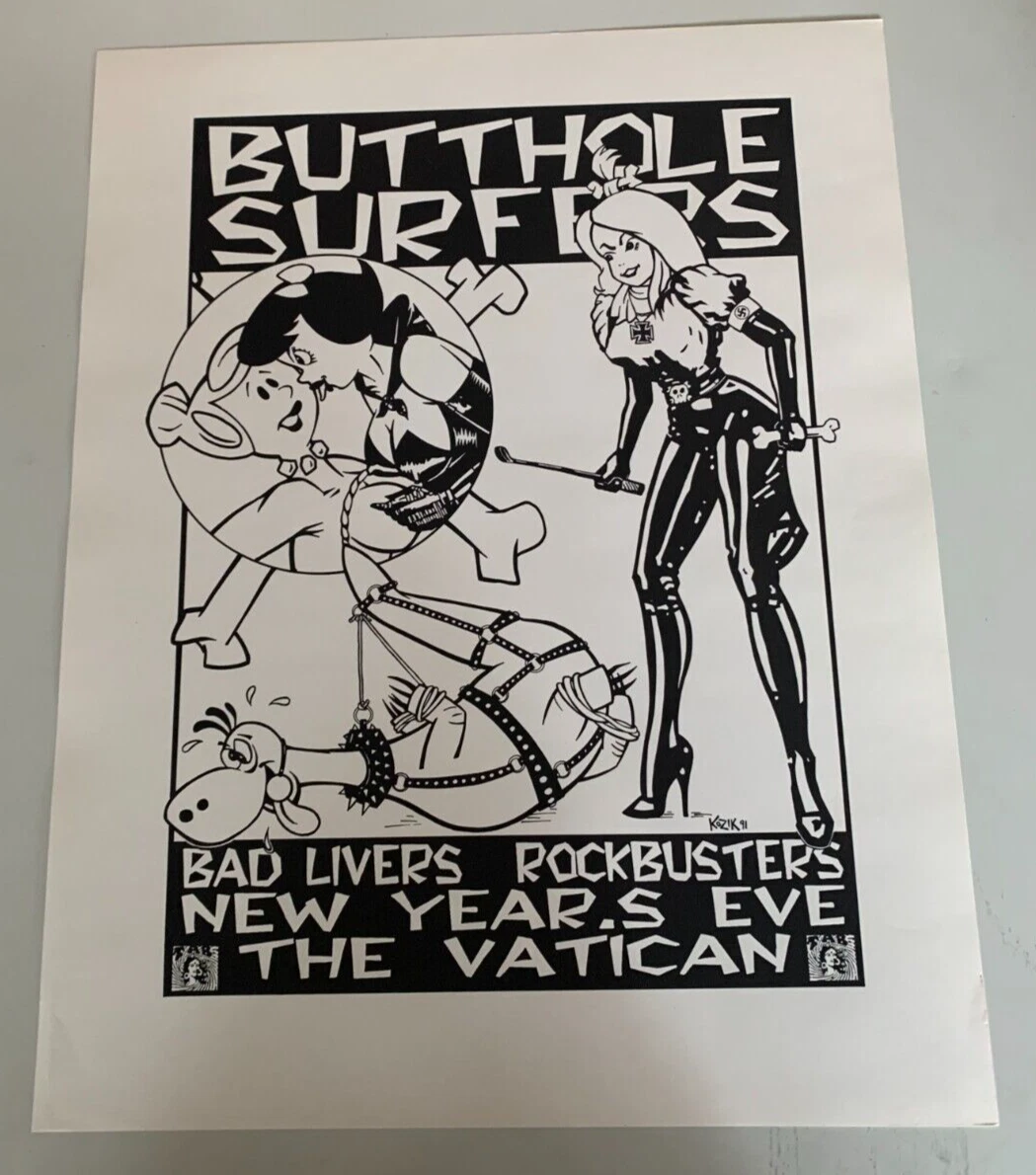 KOZIK ヴィンテージ バットホールサーファーズ サイン入りポスター