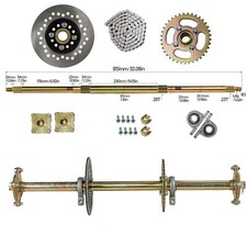 Complete 32" Rear Live Axle Shaft Kit 428 chain for ATV Quad Go Kart Golf Cart