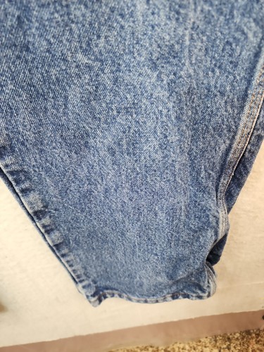 Wrangler Riggs FR Mens 38 x 33 Hemmed Distressed Denim Blue Jeans - Picture 7 of 19