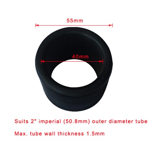 6x Black Rubber 2" Fishing Rod Holder Tube Pole Rest Rack Insert Protectors - Bild 6 von 12