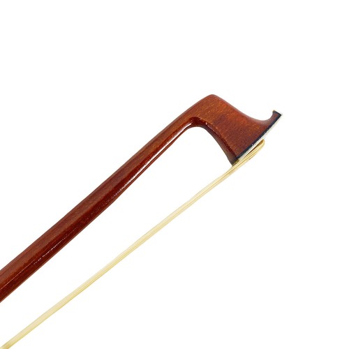 Violin Bow 3/4 Size Brazilwood Natural Horse Bow Hair Ebony Frog Peral Inlay - Picture 6 of 7
