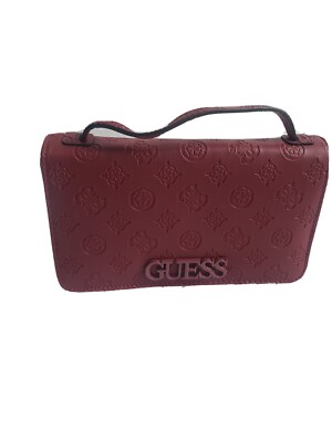 NWT Guess Women's Handbag Kamryn Mini Cross Body Gold Chain RETAIL $58 Red 