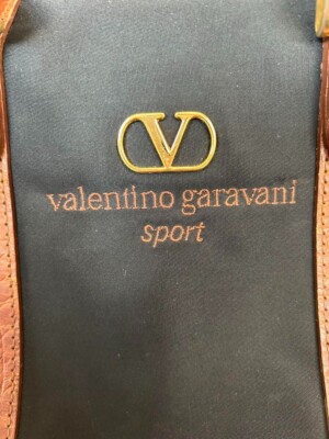 Valentino Garavani Sport Boston Bag Embossed Crocodile Leather