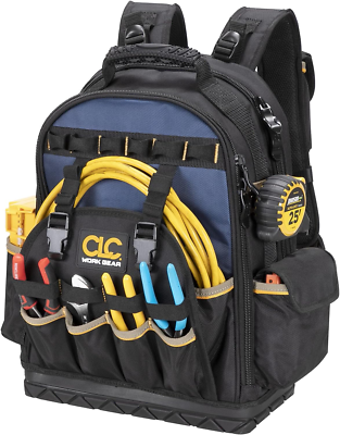 CLC Work Gear PB1133 38 Pocket Molded Base Tool Backpack, Black